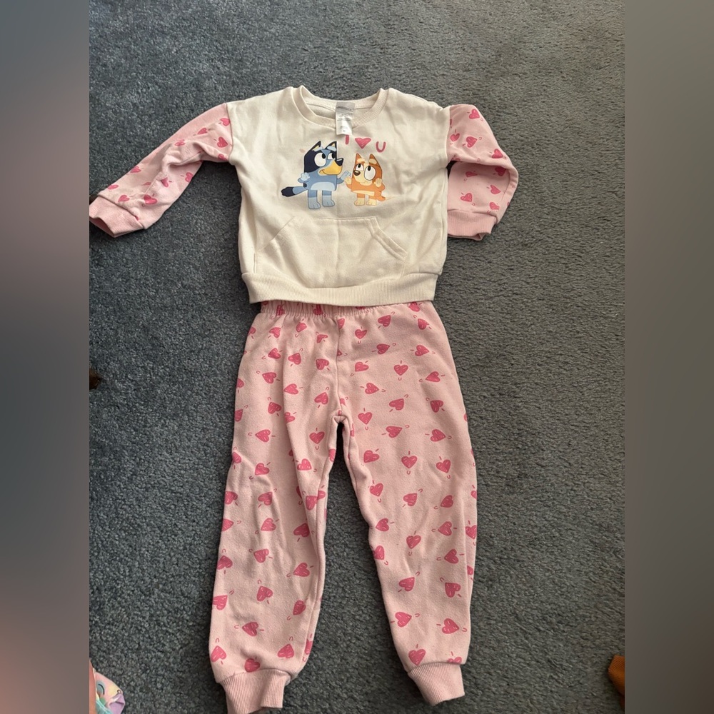 Bluey with Heart Print